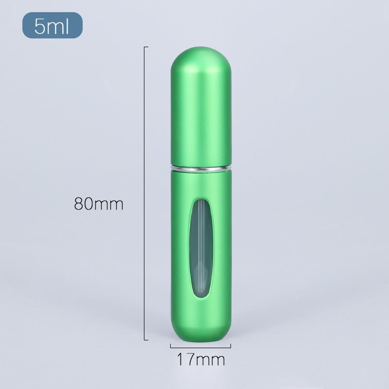 Perfume Atomizer Portable Liquid Container For Cosmetics Mini Aluminum Spray Alcochol Empty Bottle  Refillable For Traveling