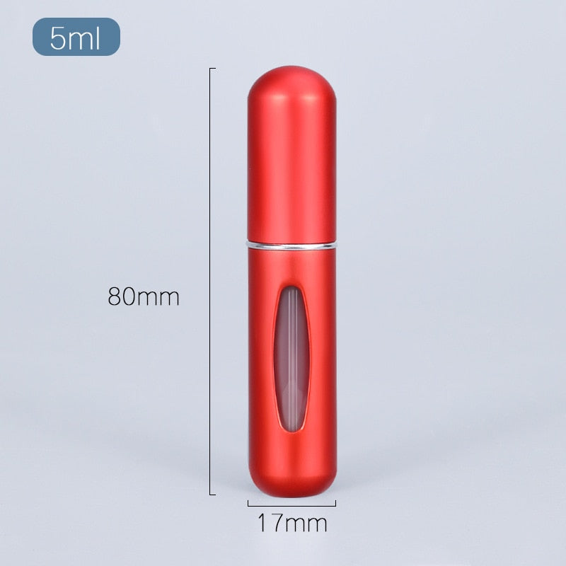 Perfume Atomizer Portable Liquid Container For Cosmetics Mini Aluminum Spray Alcochol Empty Bottle  Refillable For Traveling