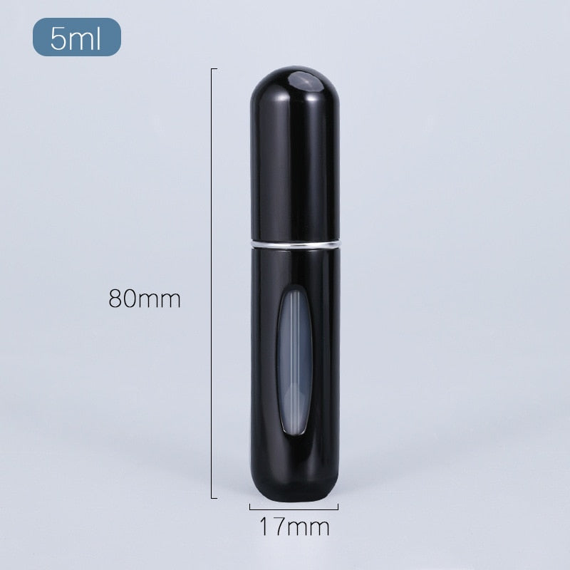 Perfume Atomizer Portable Liquid Container For Cosmetics Mini Aluminum Spray Alcochol Empty Bottle  Refillable For Traveling