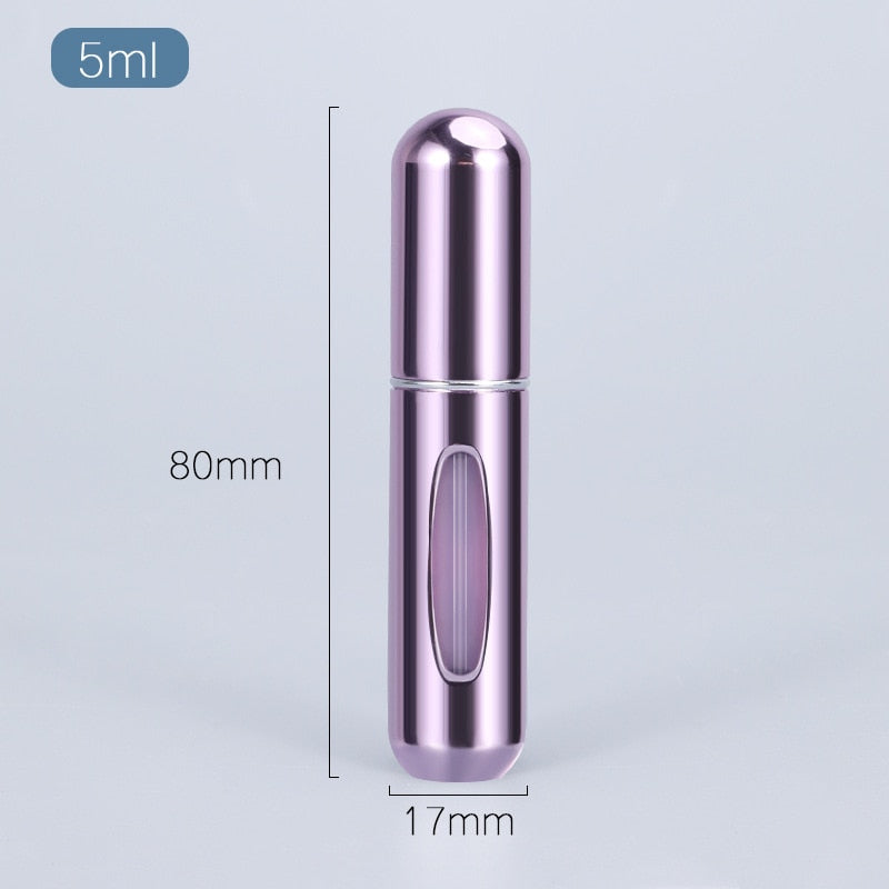 Perfume Atomizer Portable Liquid Container For Cosmetics Mini Aluminum Spray Alcochol Empty Bottle  Refillable For Traveling